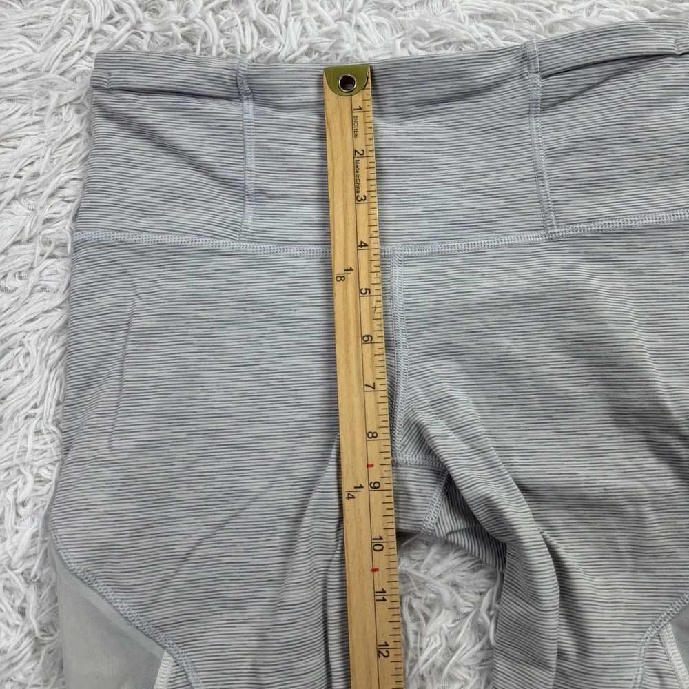 Lululemon Pants Womens‎ 6 Gray Run With The Sun Cropped Leggings Mesh Panels Gym - Picture 7 of 10